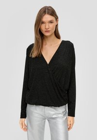 s.Oliver Langarmshirt - schwarz