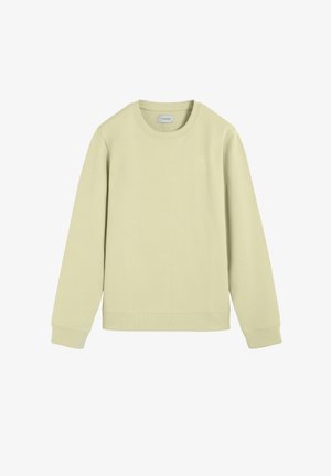 Lichtgroene sweatshirt van zachte stof, met een ronde halslijn, lange mouwen en een geribde zoom met een subtiel logodetail.