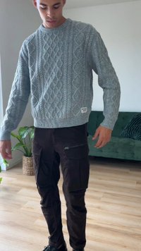 BDG Urban Outfitters BDG CABLE KNIT - Vesta - grey