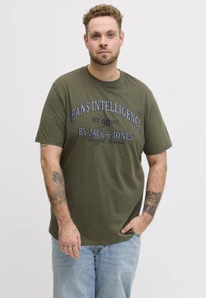 Jack & Jones DENVER GRAPHIC TEE - T-shirt con stampa - dusty olive