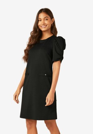 Friends Like These SHORT PUFF SLEEVE ROUND NECK  REGULAR FIT - Jerseykleid - black