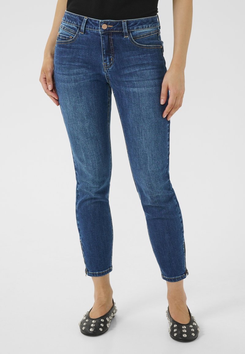 Cream JOSEFINE 7/8 - Répafazonú farmer - ottawa dark medium blue denim