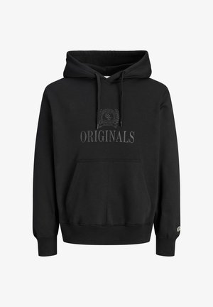 Jack & Jones, JORFREDERIKSBERG MONOGRAM SWEAT HOOD PLS - Hoodie - black