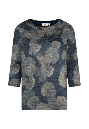 MIT GINKO-PRINT - Strickpullover - grey-blue