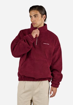PUKA HALF ZIP - Flisinis džemperis - maroon red