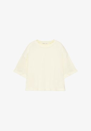PULL&BEAR, BOXY SHORT-SLEEVED T-SHIRT - T-shirt basique - light yellow