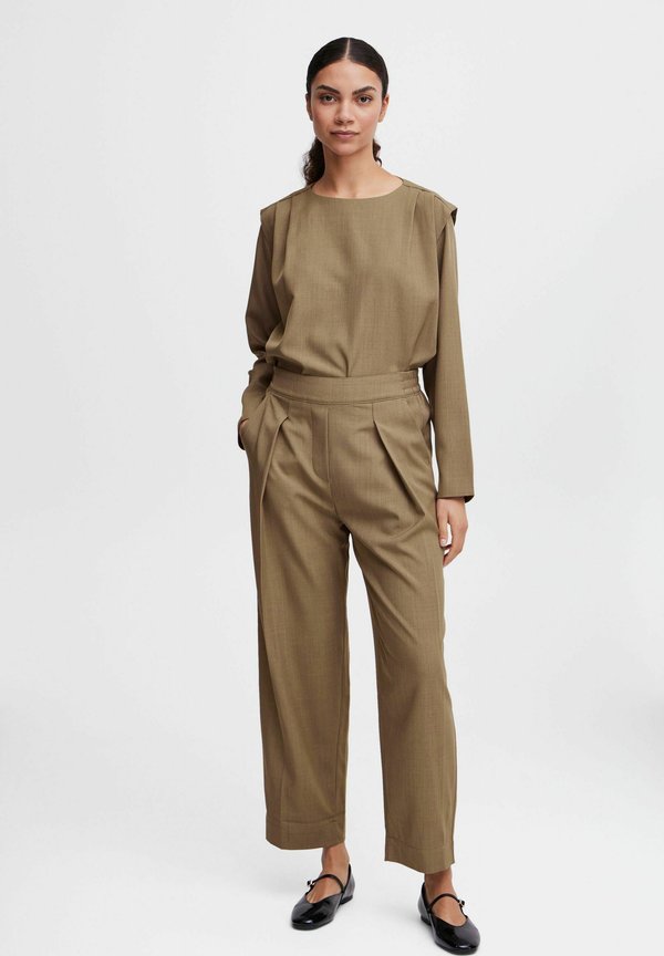 BYMMMIDDE BARREL - Trousers - walnut melange3