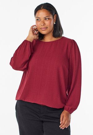 Zizzi Blusa - cabernet w gold