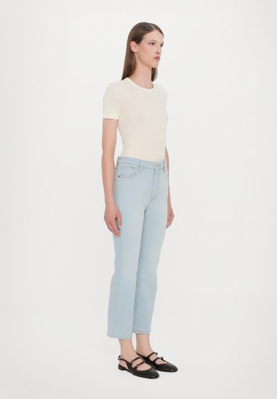 FRAME THE REBOOT CROP - Jeans bootcut - light blue