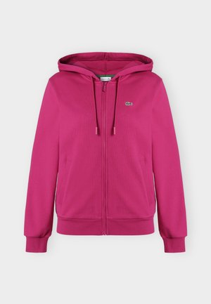 Lacoste, HOODED CLASSIC SWEATJACKET - Sweater met rits - rubine red