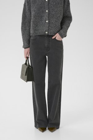 Gestuz ZOLINA WIDE - Wide Leg - charcoal grey