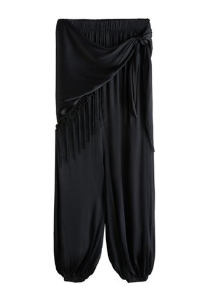 Next, REGULAR FIT - TASSEL SCARF BELTED BALLOON LEG TROUSERS  . - Pantalon classique - black