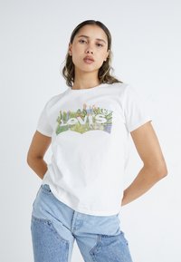 Levi's® - THE PERFECT TEE - Printtipaita - bright white Pienoiskuva 1