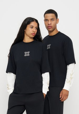 YOURTURN by Zalando, UNISEX REGULAR FIT - Блуза с дълги ръкави - black/off-white
