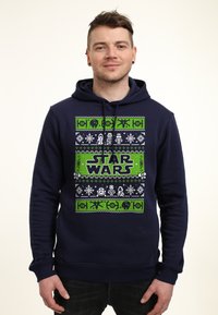 Star Wars STAR WARS CLASSIC XMAS TIME - Jersey con capucha - navy blue