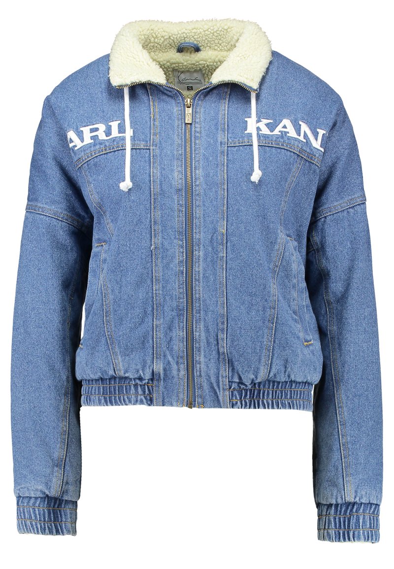 Karl Kani Sherpa Jeansjacke Blue White Blue Denim Zalando De