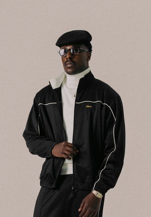 SCRIPT UNISEX - Mikina na zip - black