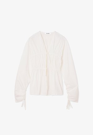 NA-KD, RÜSCHEN AUS MIT TUNNELZUG - Blusa - white