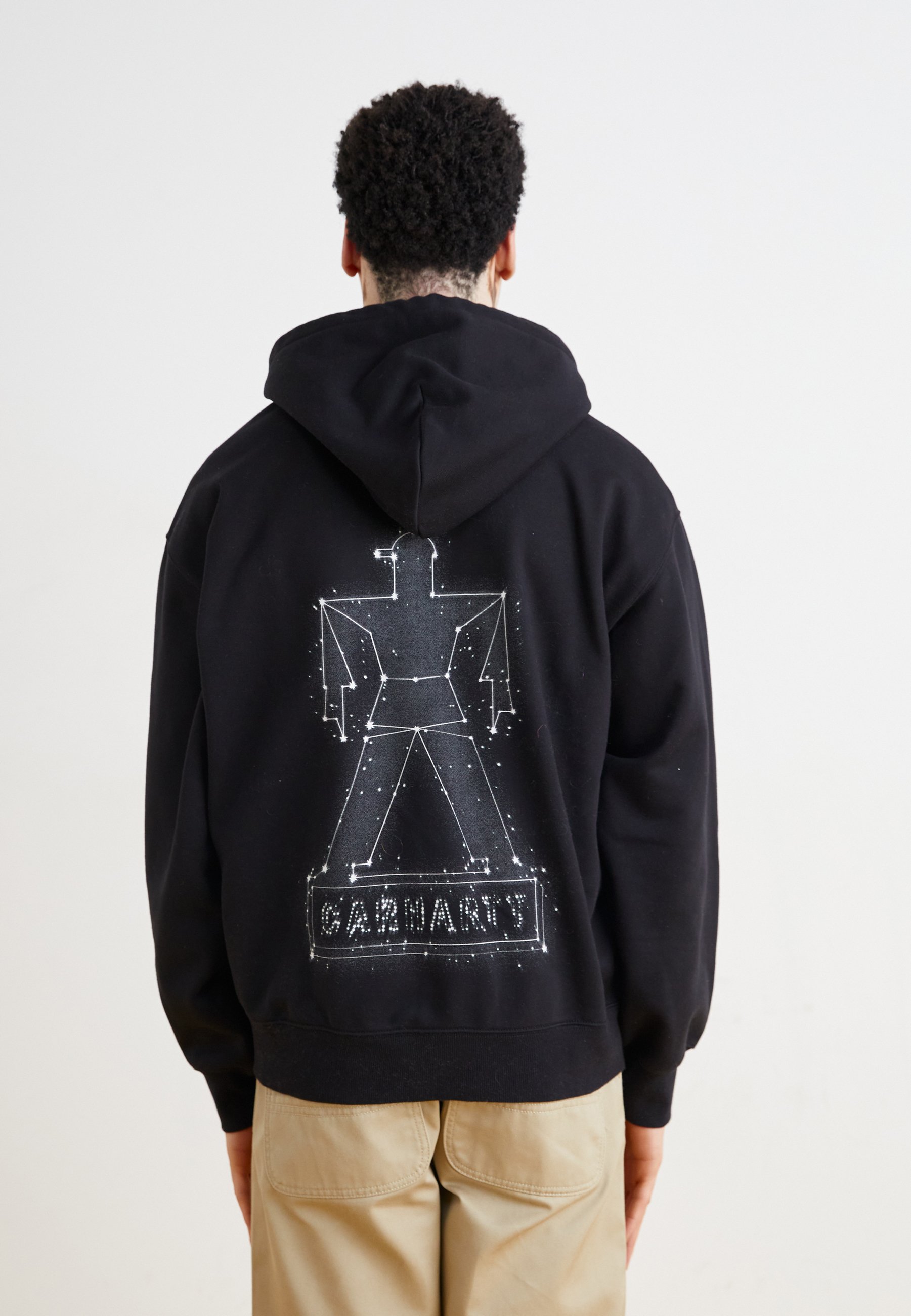 Carhartt WIP HOODED STARGAZER - Sweatshirt - black/white