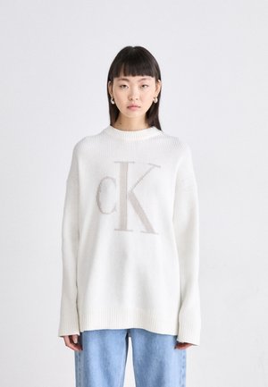 INTARSIA HIGH NECK - Trui - ivory