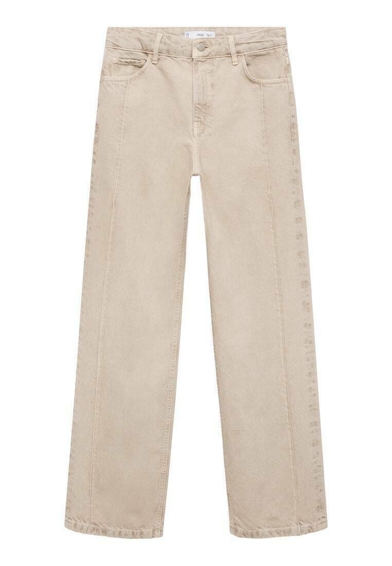 Mango Straight leg jeans zandkleur Mango Straight leg jeans zandkleur