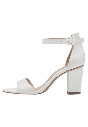 High heeled sandals - white