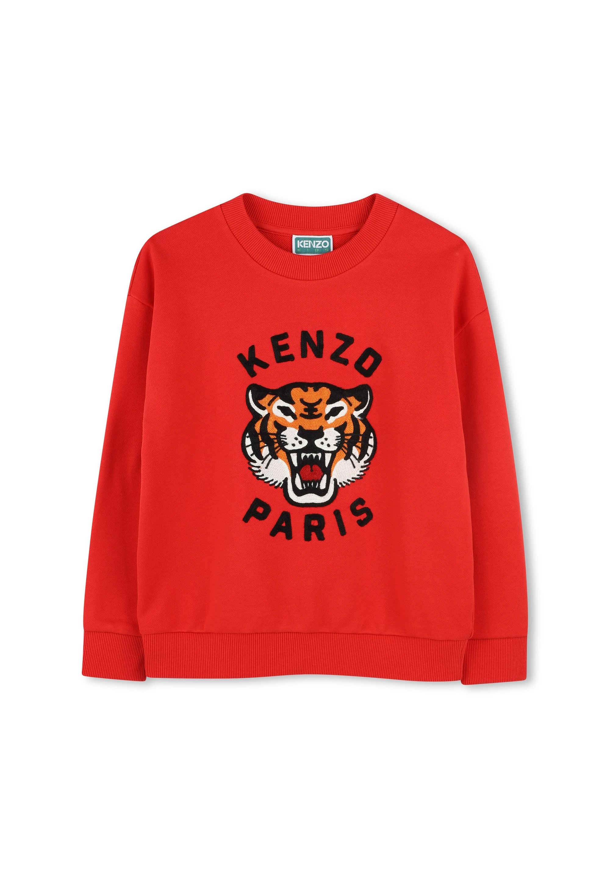KENZO kids TIGRE BRODÉ Felpa rouge vif/rosso