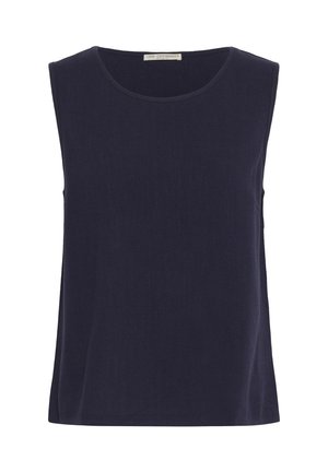 Snavy top zonder mouwen, gemaakt van zachte stof, met een ronde hals en een ontspannen pasvorm. Geen zichtbare patronen of accenten. Eenvoudig ontwerp.