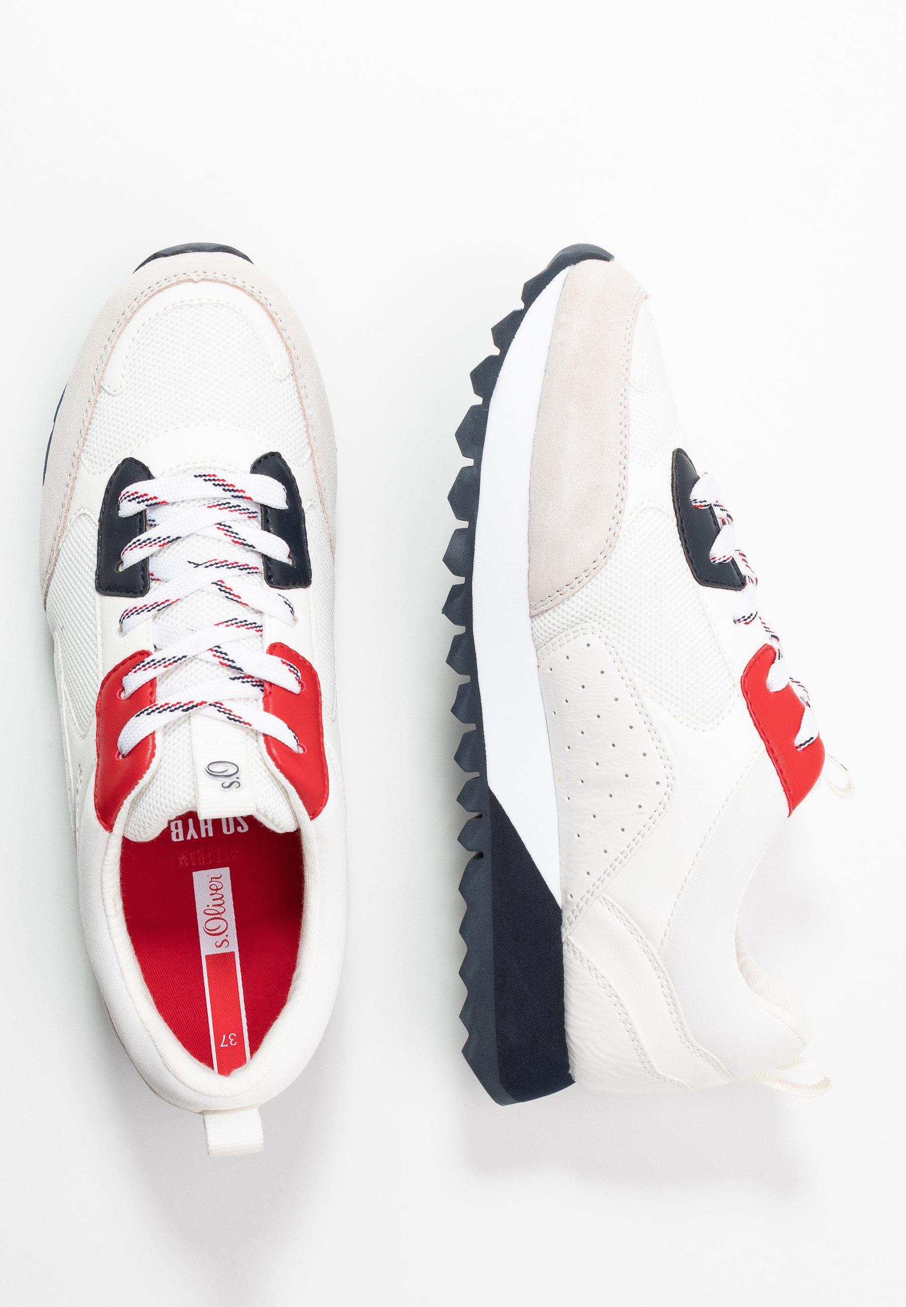 s.Oliver Joggesko white Zalando.no s.Oliver Joggesko whiteyellow Zalando.no
