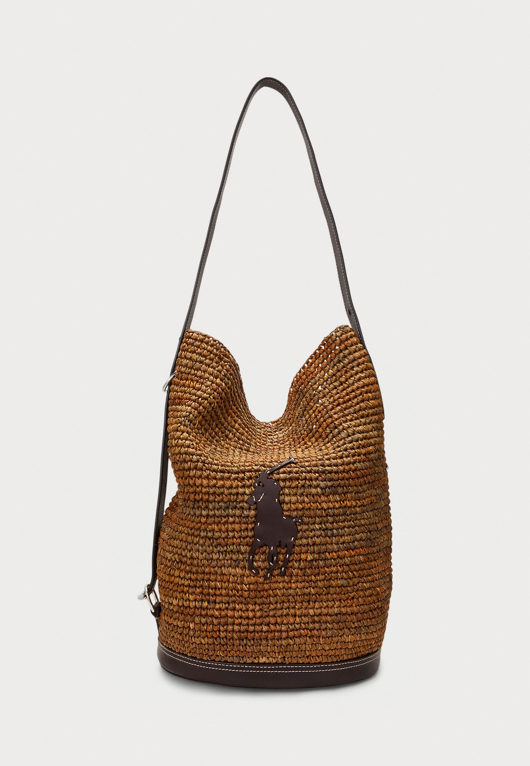 Polo Ralph Lauren Pony Raffia Bellport Sling Bucket Bag - Handbag