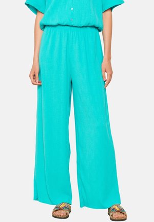 LOOSE WITH PLEATS - Bikses - blue lagoon