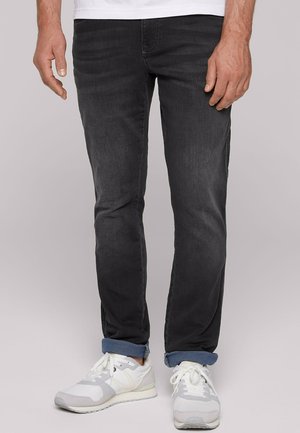 MIT GEFÄRBTER INNENSEITE - Jeans Slim Fit - blue black used jogg