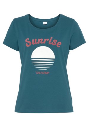 KURZARM - T-Shirt print - petrol
