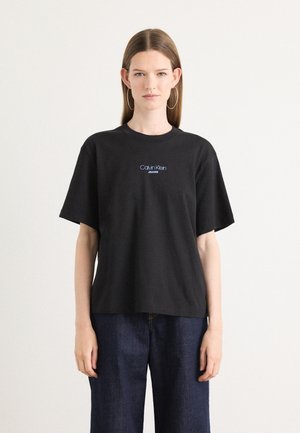Calvin Klein Jeans BOXY FIT TEE - Basic T-shirt - black