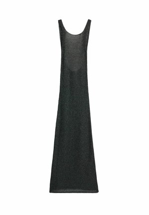 BHOEM, REGULAR FIT - OPEN BACK METALLIC CROCHET BEACH MAXI DRESS - Beach accessory - dark grey