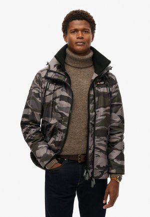 Superdry HOODED MOUNTAIN  - Overgangsjakke - dark grey tiger camo