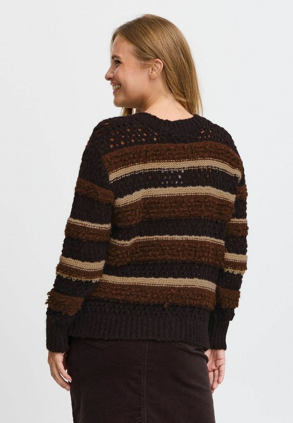 PZJACKIE - Cardigan - espresso striped2