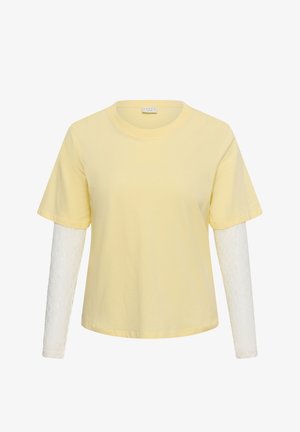 Kaffe Curve, KCELLINA - Top s dlhým rukávom - pastel yellow