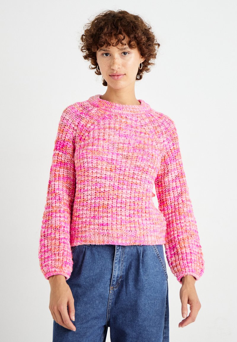 ONLY ONLELOISE ONECK - Pullover - fuchsia purple