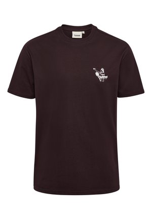 LOOSE  - T-shirt con stampa - chocolate plum