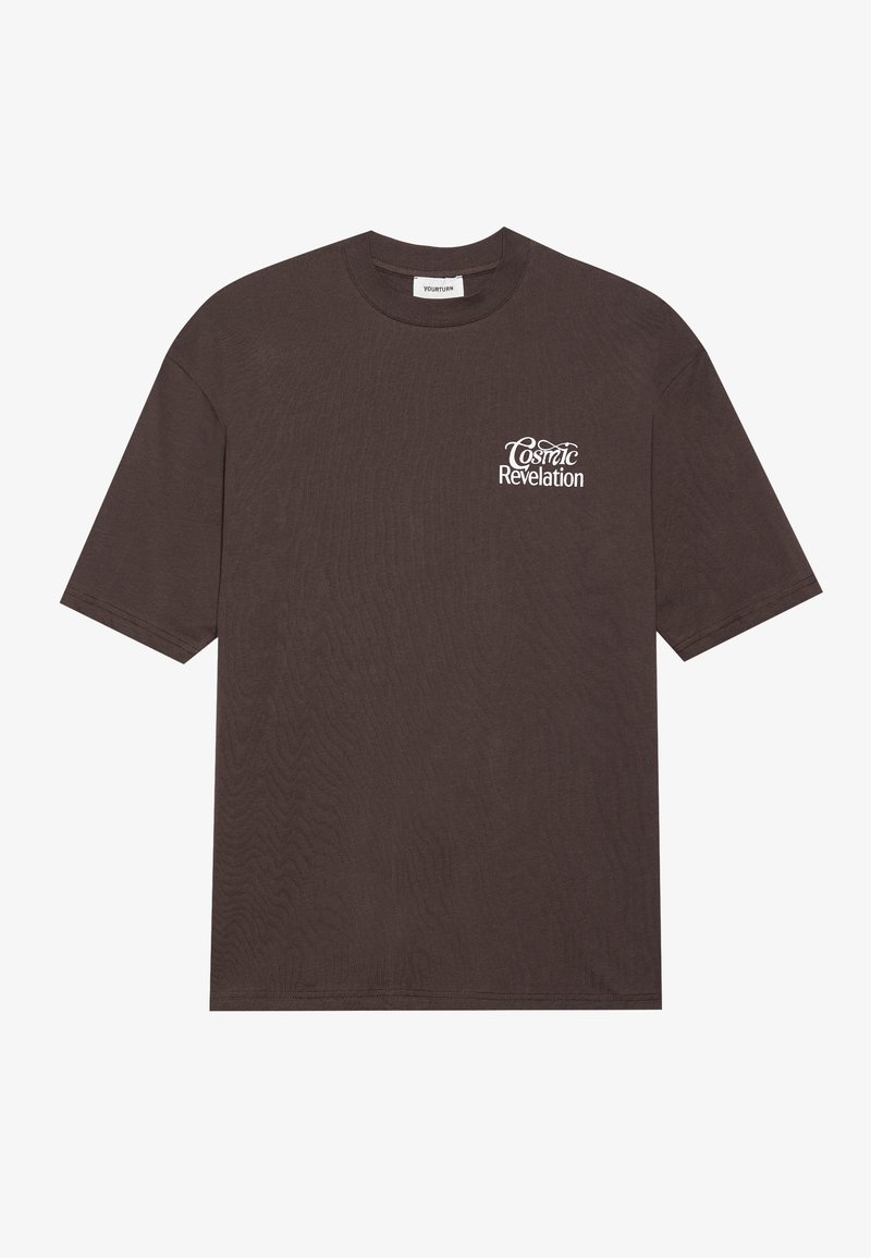 YOURTURN T-shirt print donkerbruin YOURTURN T-shirt print donkerbruin