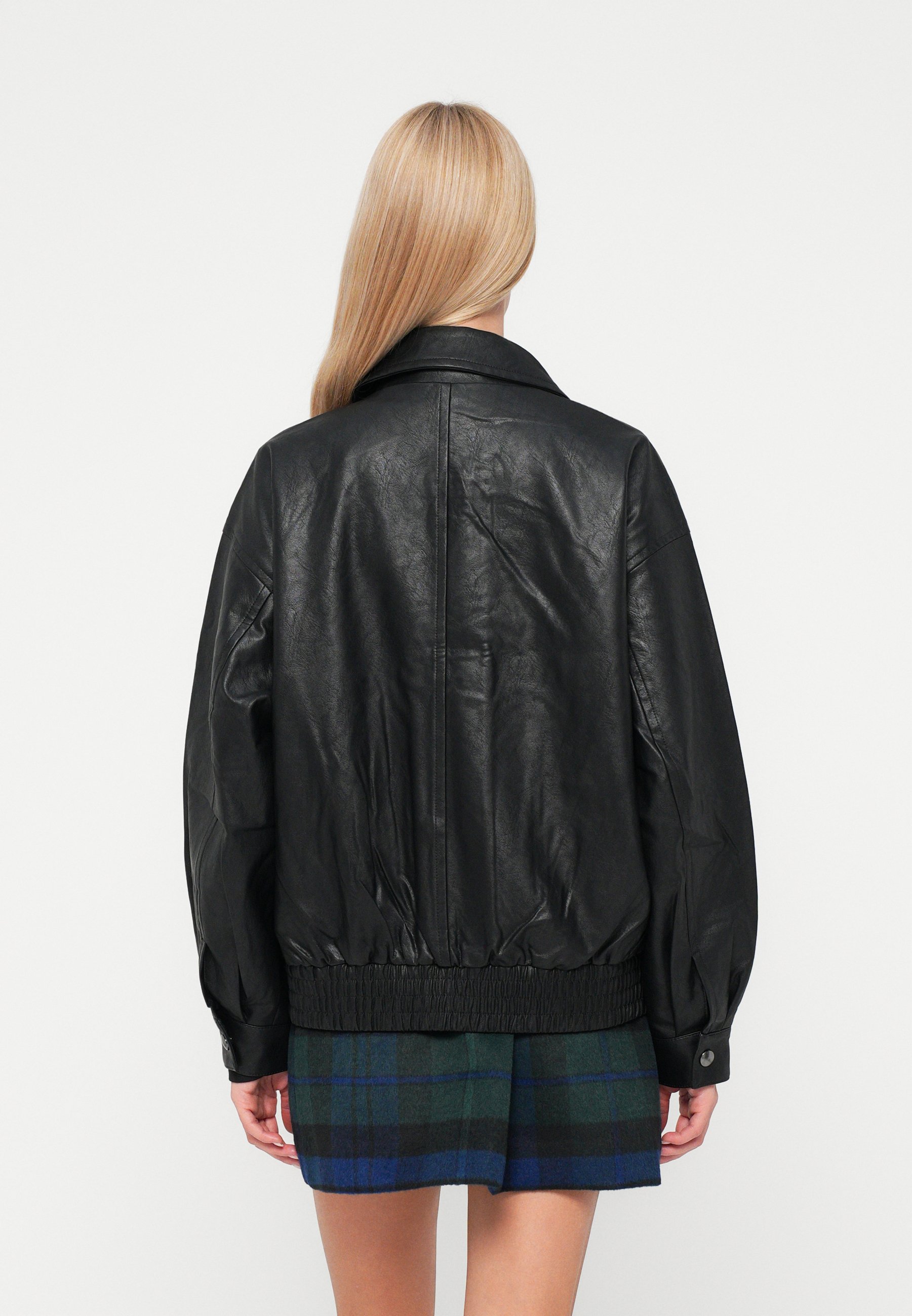 GAP Faux leather jacket - true black/black - Zalando.co.uk