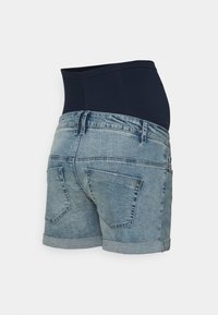 Forever Fit TURN UP - Calções de ganga - light wash