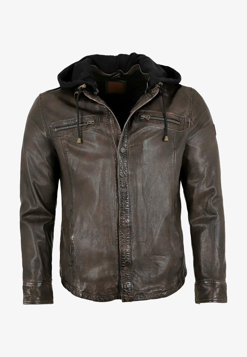Redpoint OVERSHIRT - Lederjacke - braun