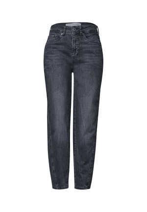 Street One Studio, HIGH WAIST BARREL LEG JEANS IM LOOSE FIT - Jeans fuselé - steel grey net washed
