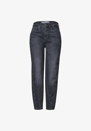 Street One Studio, HIGH-WAIST BARREL-LEG JEANS IN A LOOSE FIT - Jeans fuselé - steel grey net washed