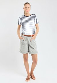 Armor lux RAYÉ - LÉGER - T-shirt imprimé - blanc seal