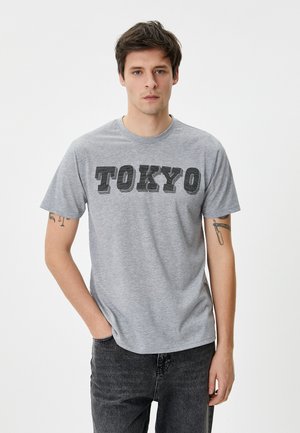 Koton SHORT SLEEVE - T-shirts print - grey