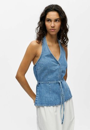 Object Blouse - medium blue denim