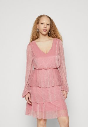 VISHIM V NECK SHORT DRESS - Koktajl obleka/za zabavo - mesa rose